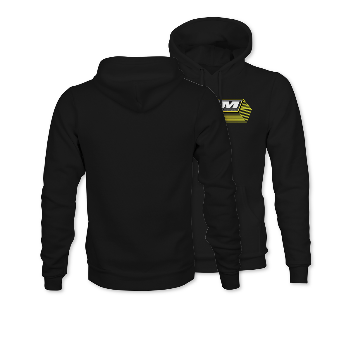 RDS Media Black Stacked Logo Hoodie
