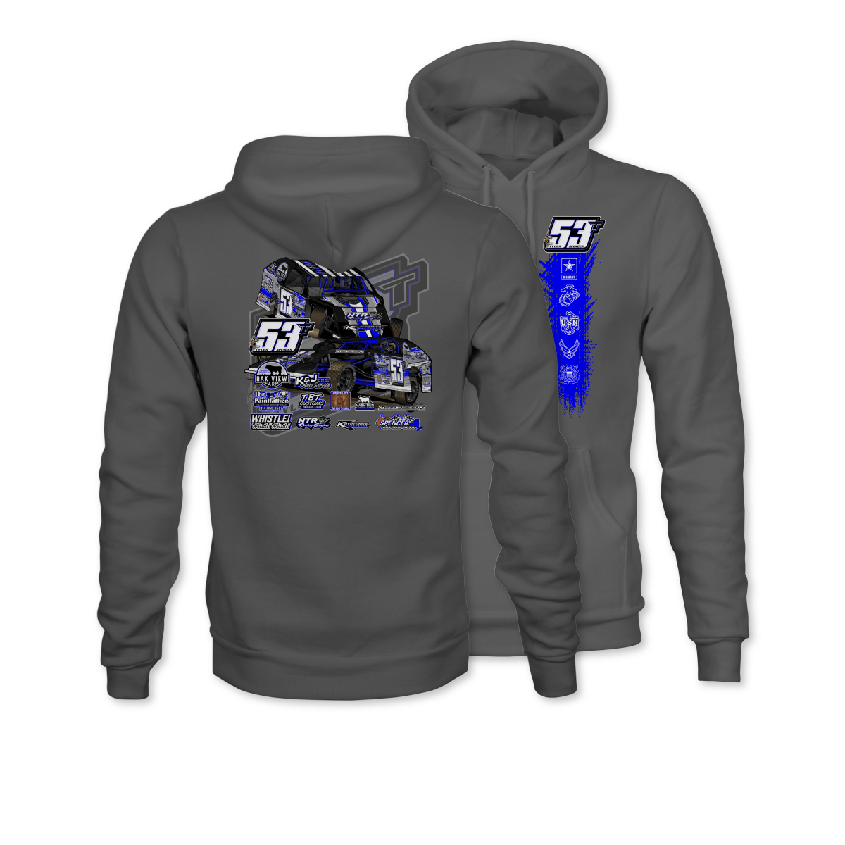 Tyler Spencer Gunmetal 2024 Dirt Modified Hoodie