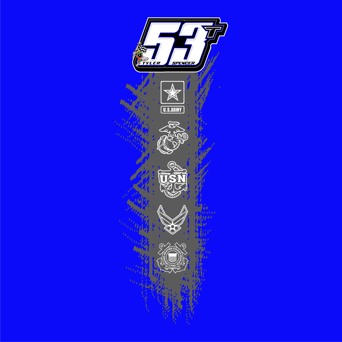 Tyler Spencer Royal Blue 2024 Dirt Modified Hoodie